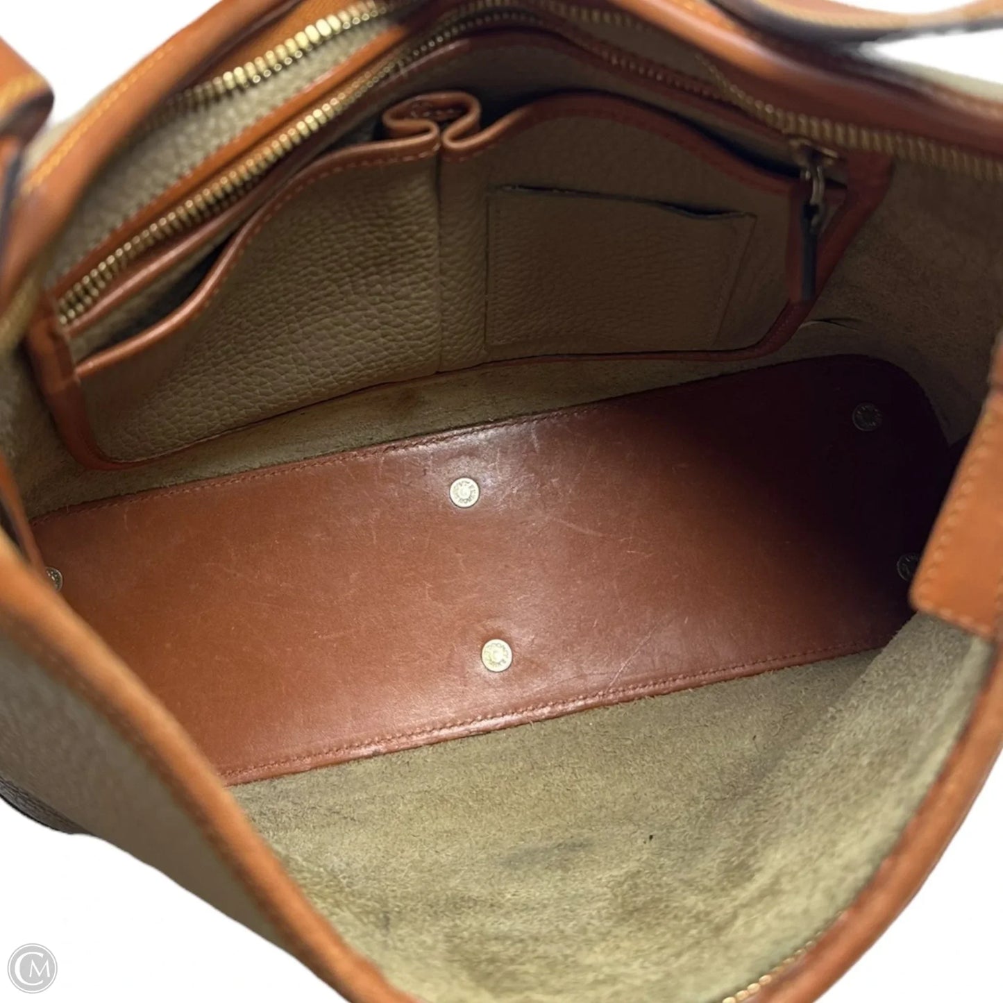 AS IS Vintage Pebbled Leather Shoulder Handbag Designer By Dooney And Bourke, Size: Medium