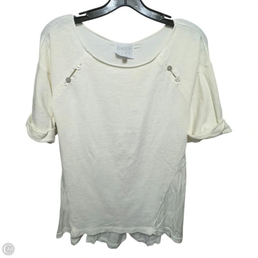 Top Short Sleeve By Onna Wear In Cream, Size: S