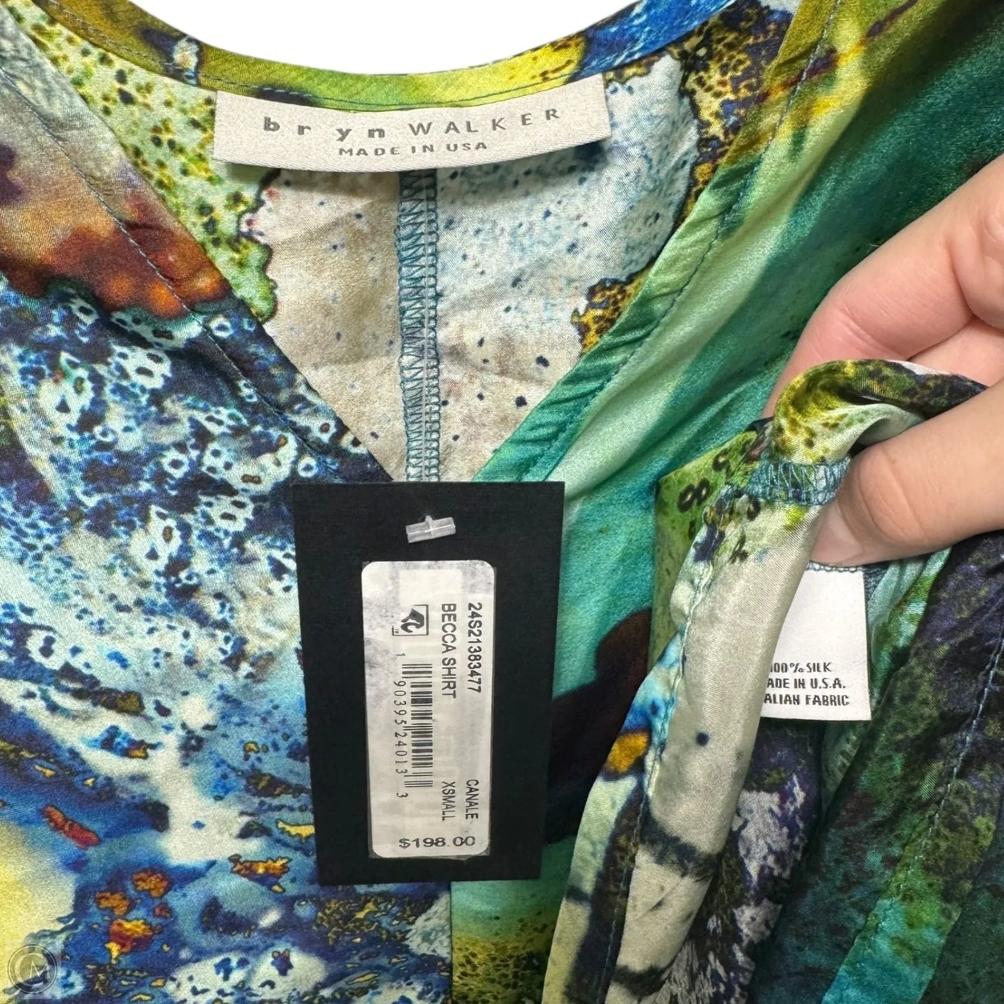 Becca Silk Top Short Sleeve By Bryn Walker In Multi-colored, Size: Xs