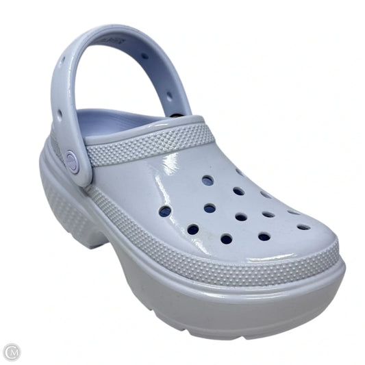 Stomp High Shine Platform Clogs By Crocs In Blue, Size: 9
