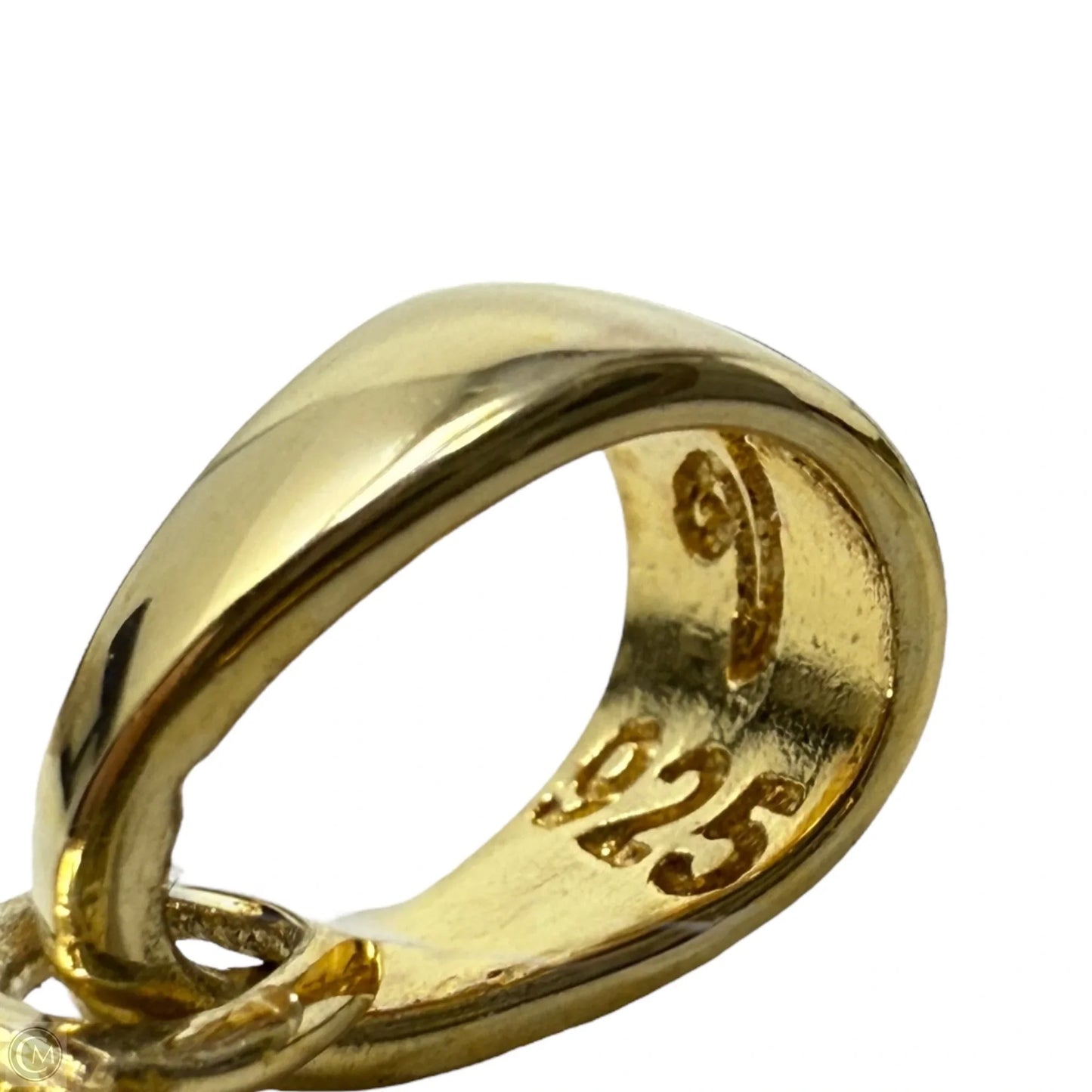 Gold Over Sterling Silver 500 Lire Italian Coin Pendant