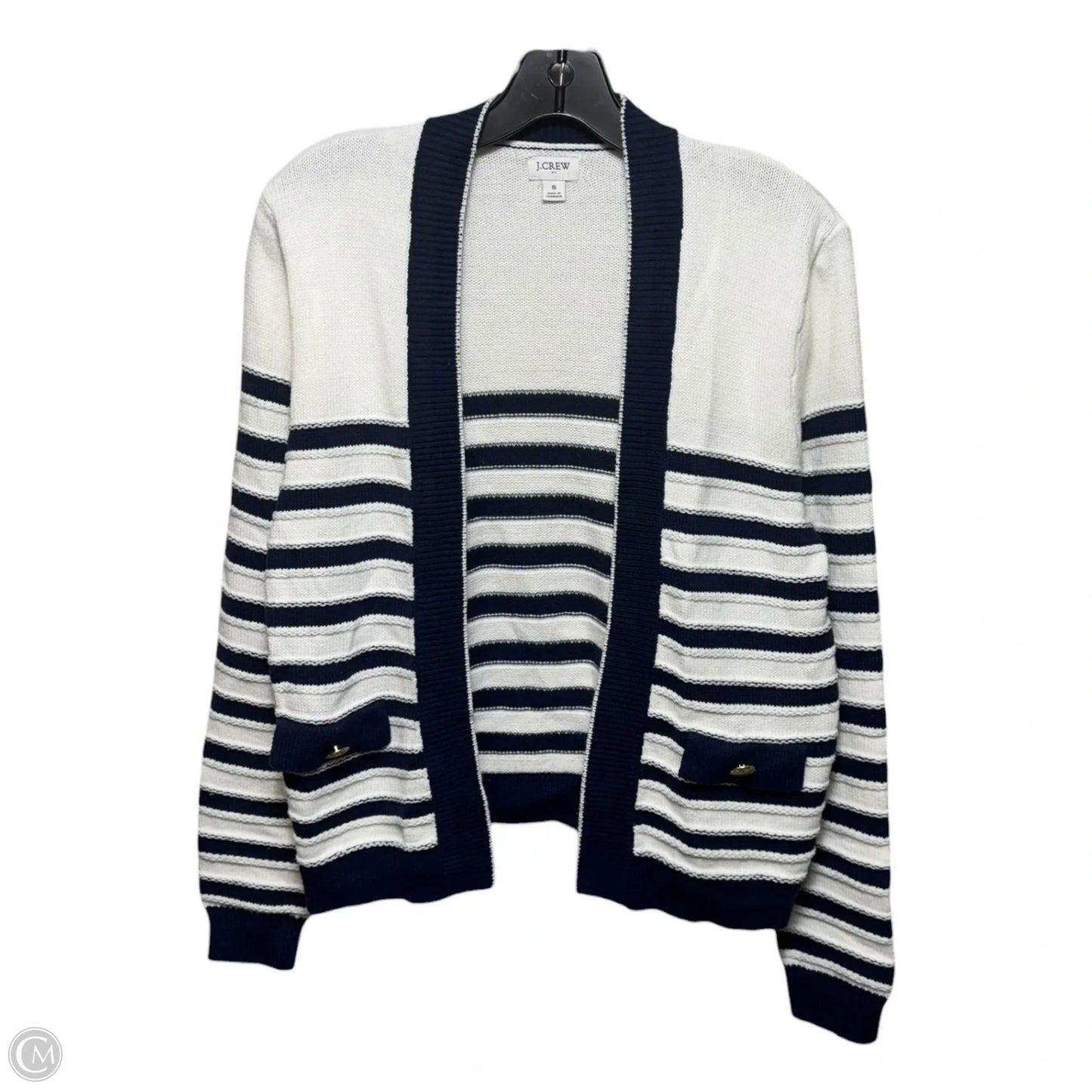 Striped Open Cardigan Sweater By J. Crew In Striped Pattern, Size: S