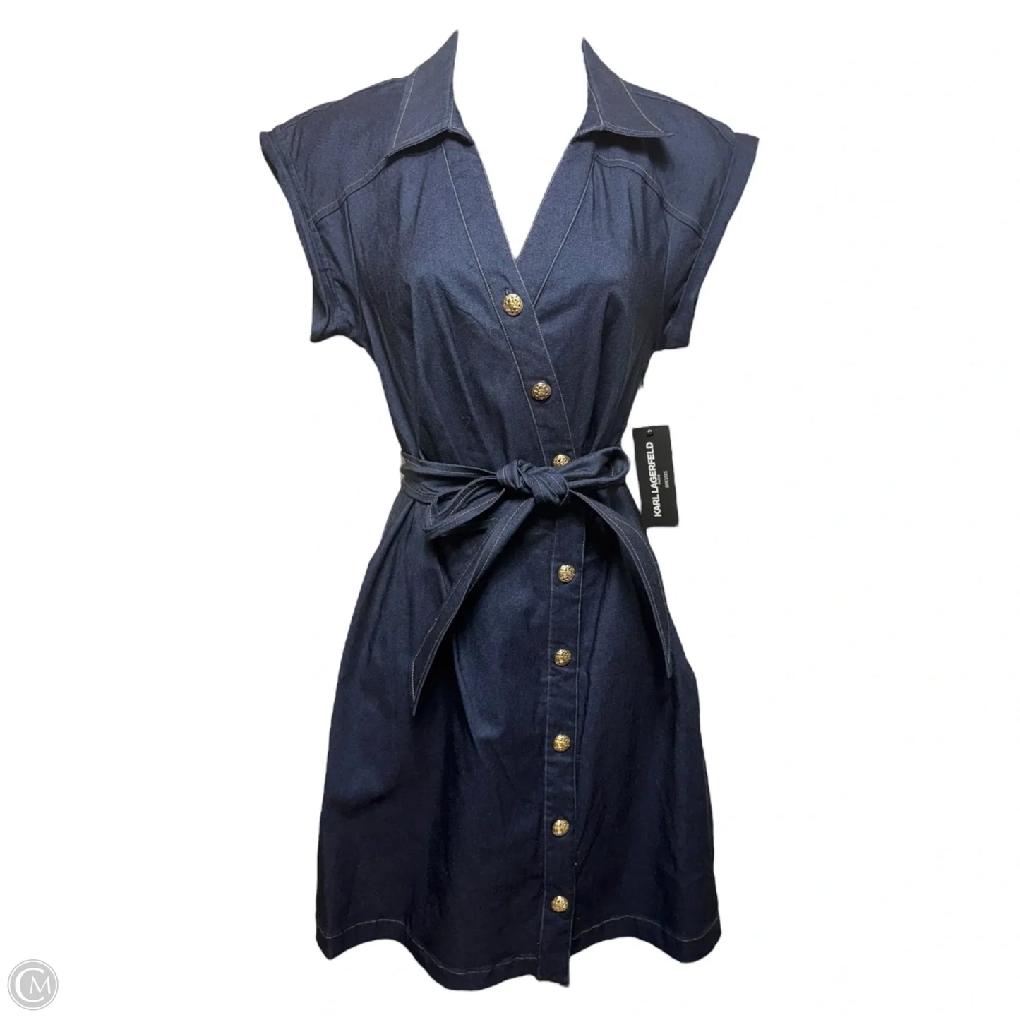 Denim Millenium Dress
M Designer By Karl Lagerfeld In Blue Denim, Size: 4