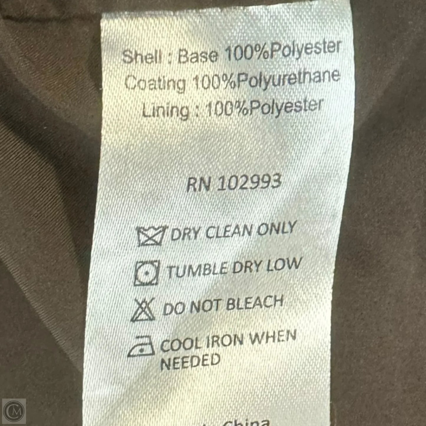 Vegan Leather Belted Trench Coat Designer By Derek Lam In Brown, Size: Xs