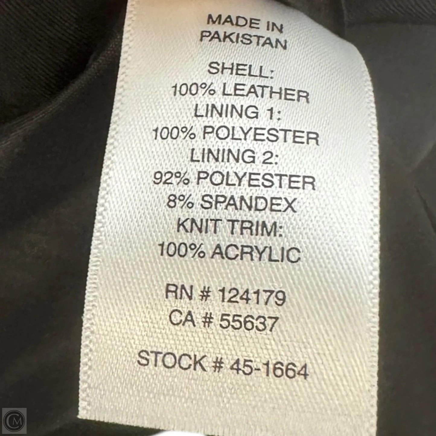 Jacket Leather By Johnston & Murphy In Grey, Size: L