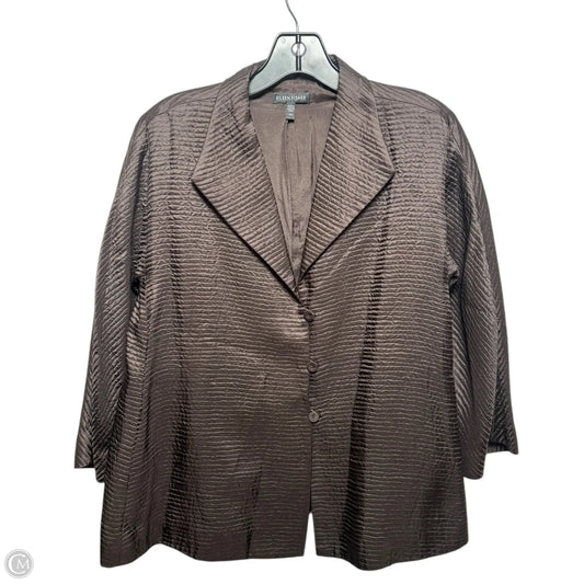 Silk Blazer By Eileen Fisher In Brown, Size: Xs