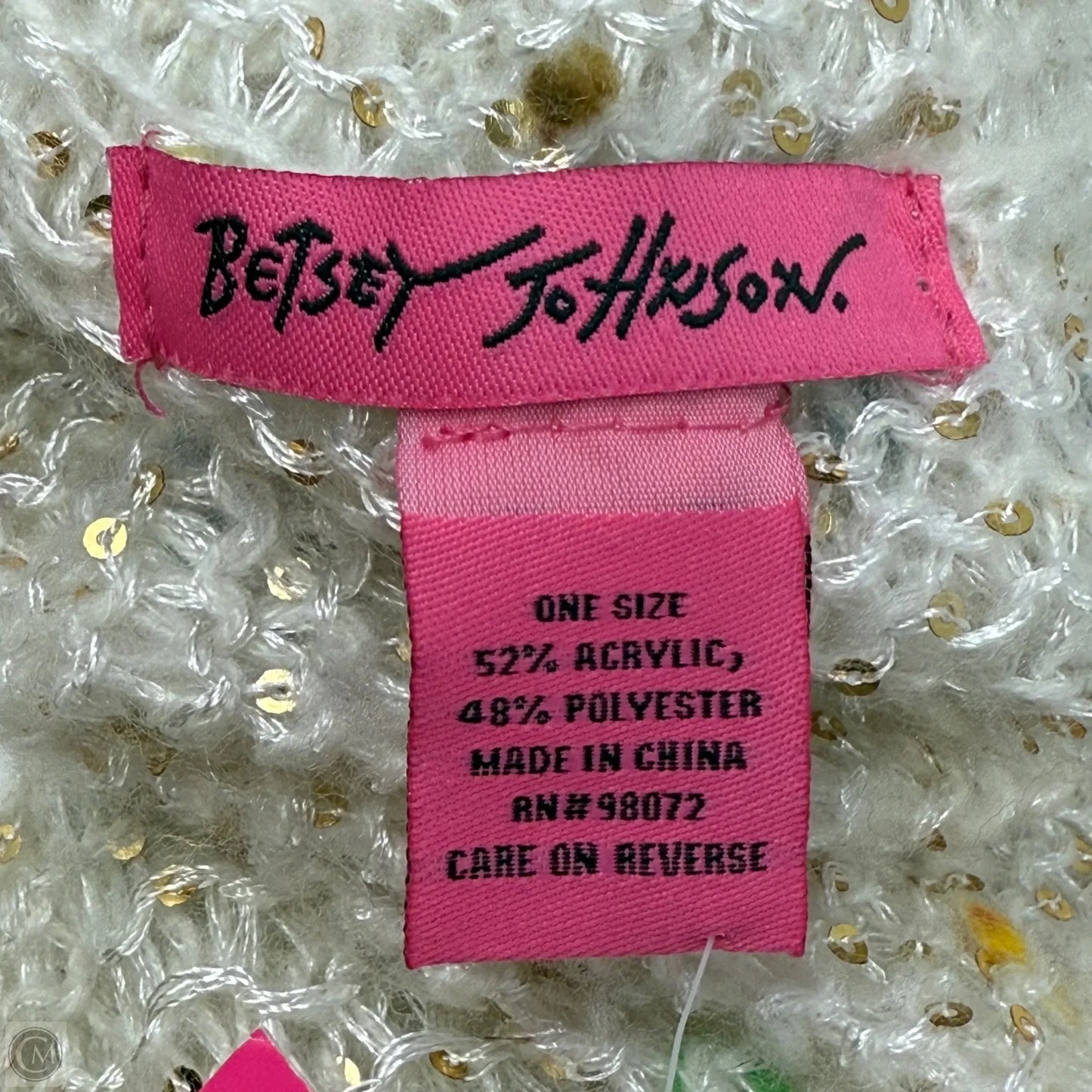 Sequin Embellished Infinity Scarf By Betsey Johnson
