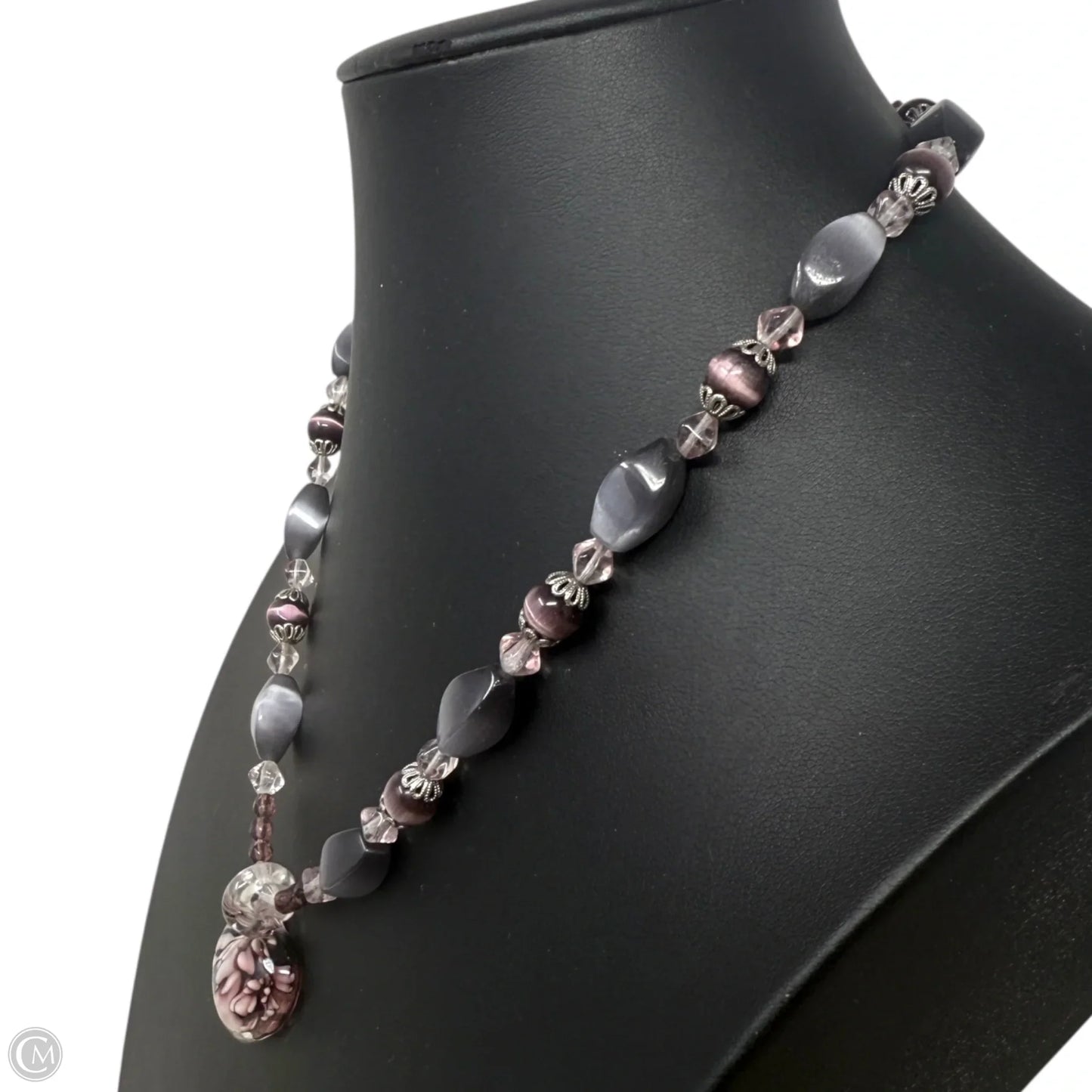 Murano Glass Heart Beaded Statement Necklace