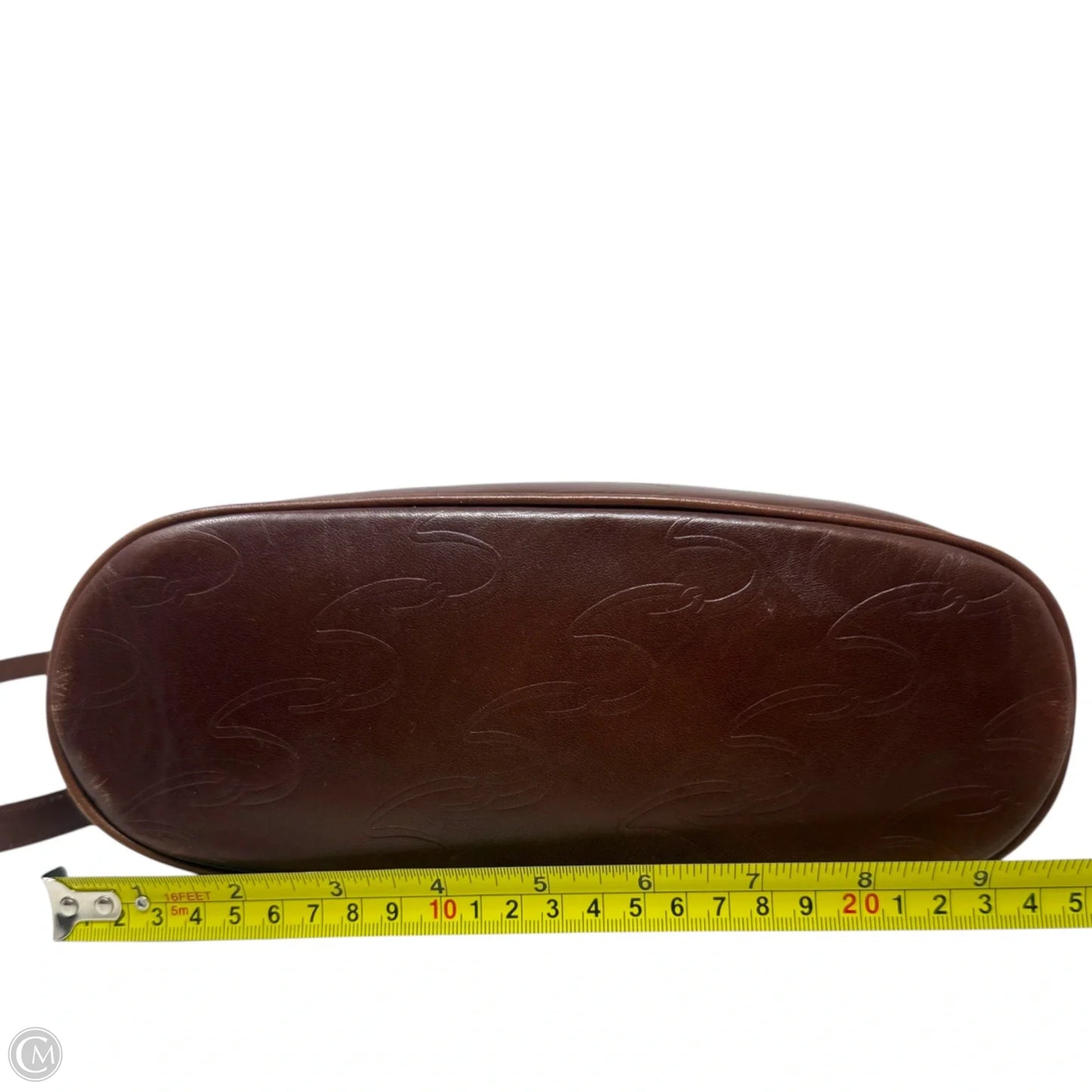 Vintage Italian Leather Domed Satchel Crossbody By Scassi, Size: Medium