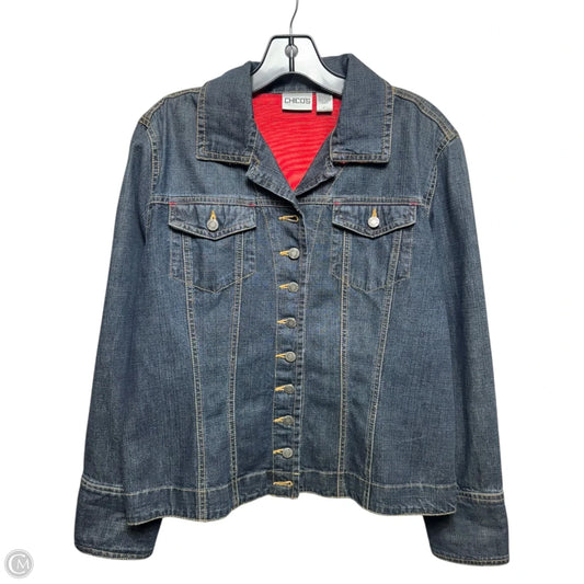 “We The People” Jacket Denim By Chicos In Blue Denim, Size: 12