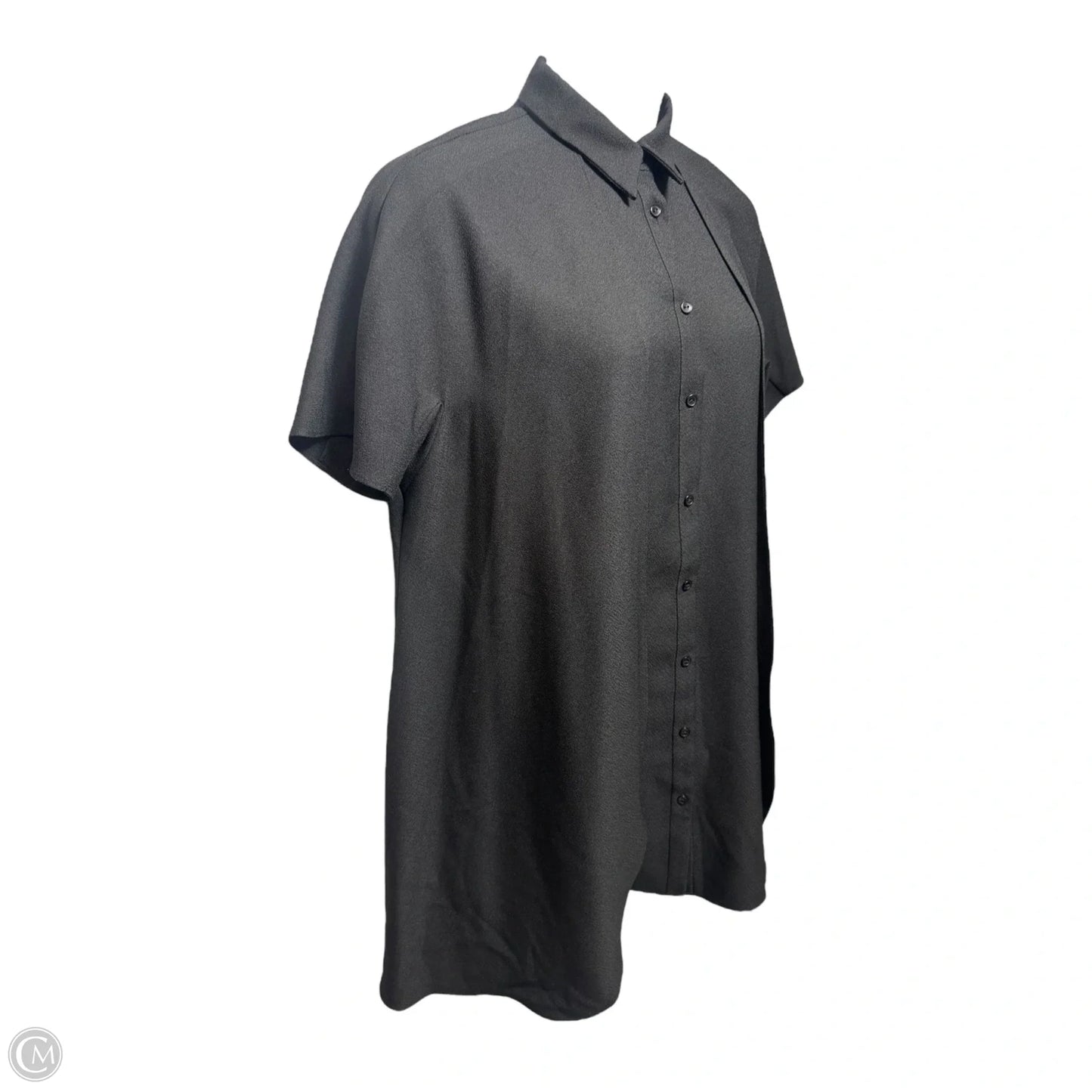 Kaelen shift cape dress short sleeve black button front By Kaelen In Black, Size: M