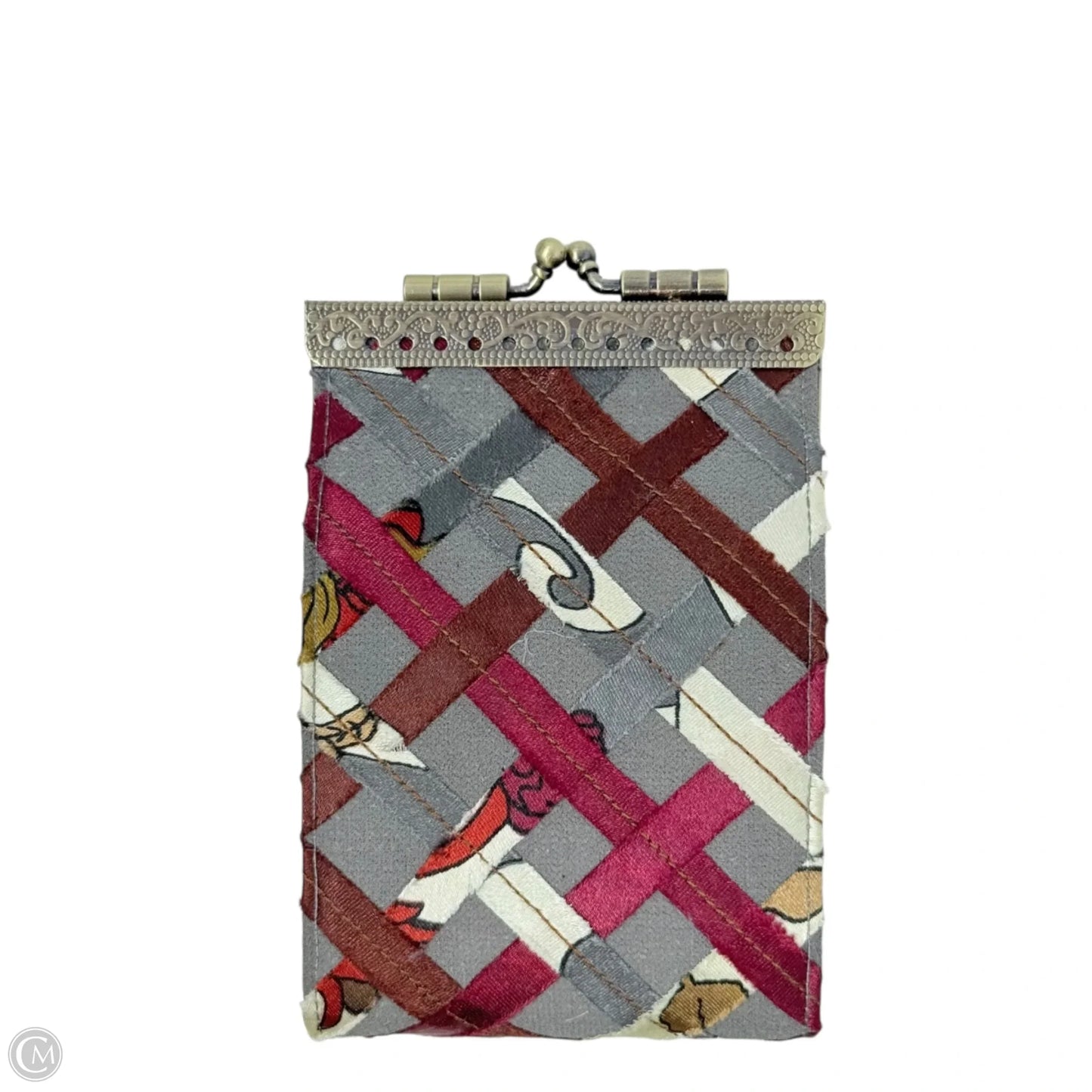 Hand Woven Ribbon Card Holder: Brocade Kiss-Clasp Wallet By Cathayana Studio, Size: Small