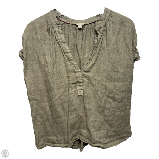 Linen Top Short Sleeve By Pilcro In Green, Size: Lp