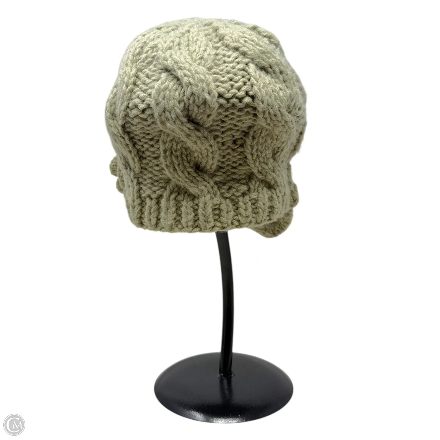 Cable Knit Beanie With Flower Detail By Milani