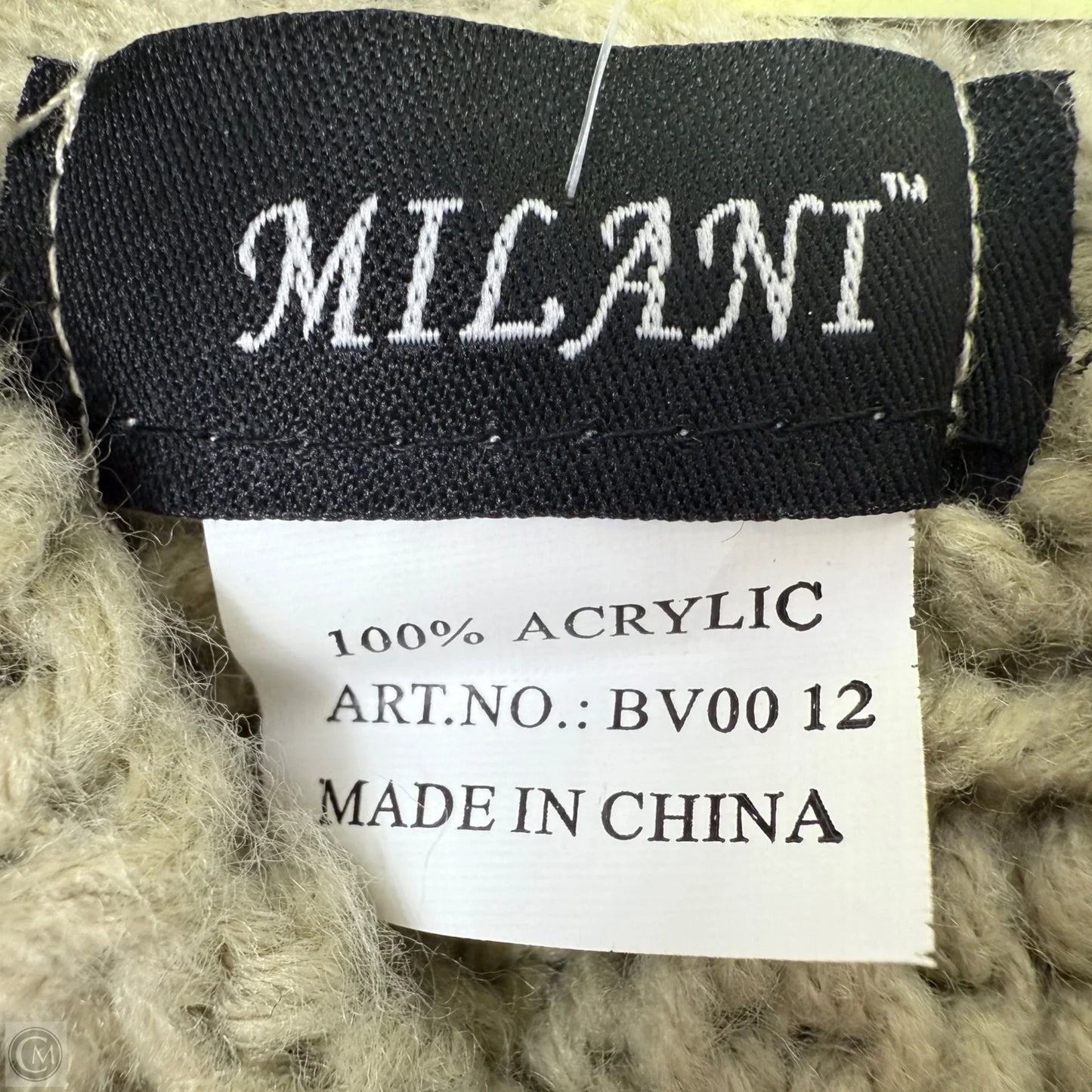 Cable Knit Beanie With Flower Detail By Milani