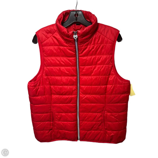 Vest Puffer & Quilted By Guess In Red, Size: L