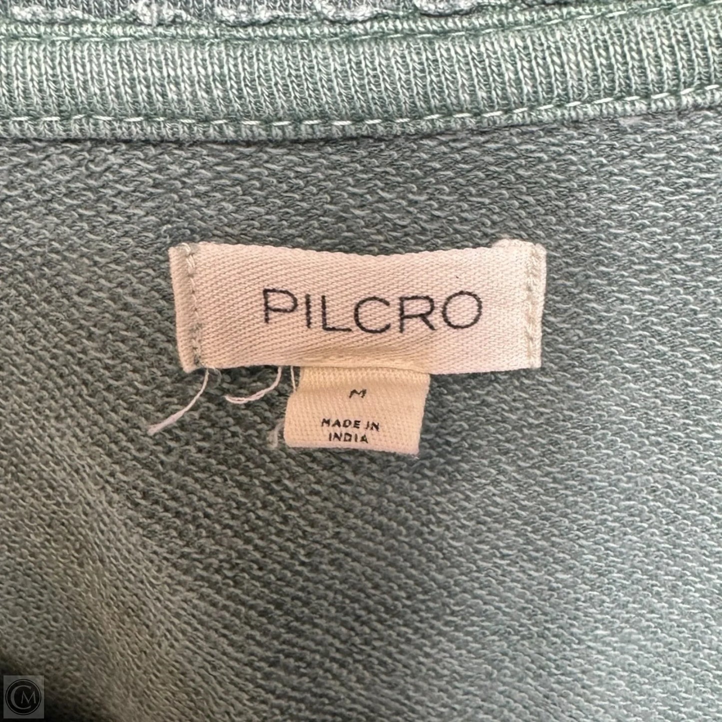 Batwing Eyelet Sweatshirt By Pilcro In Green, Size: M