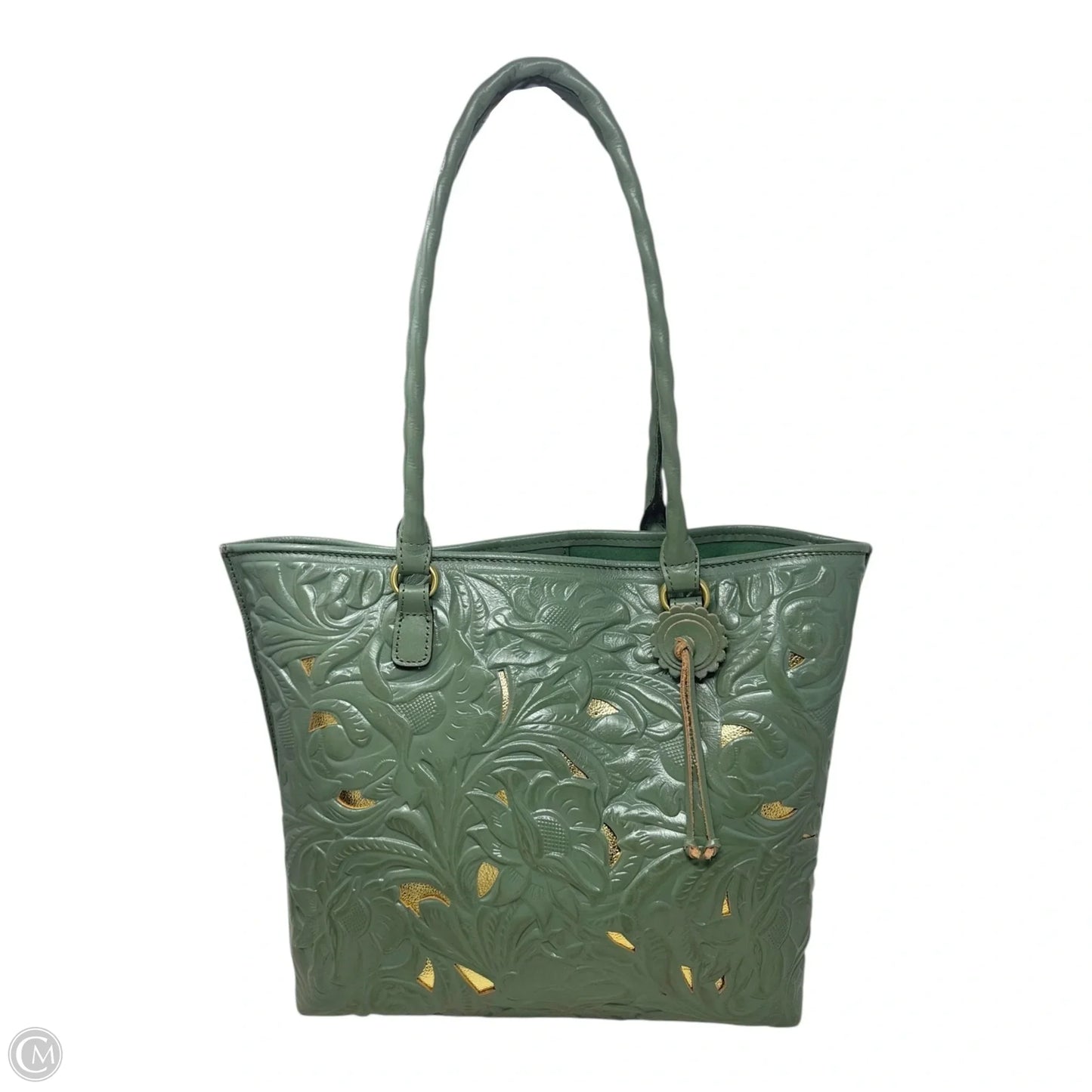 Adeline Tooled Leather Tote Designer By Patricia Nash, Size: Large