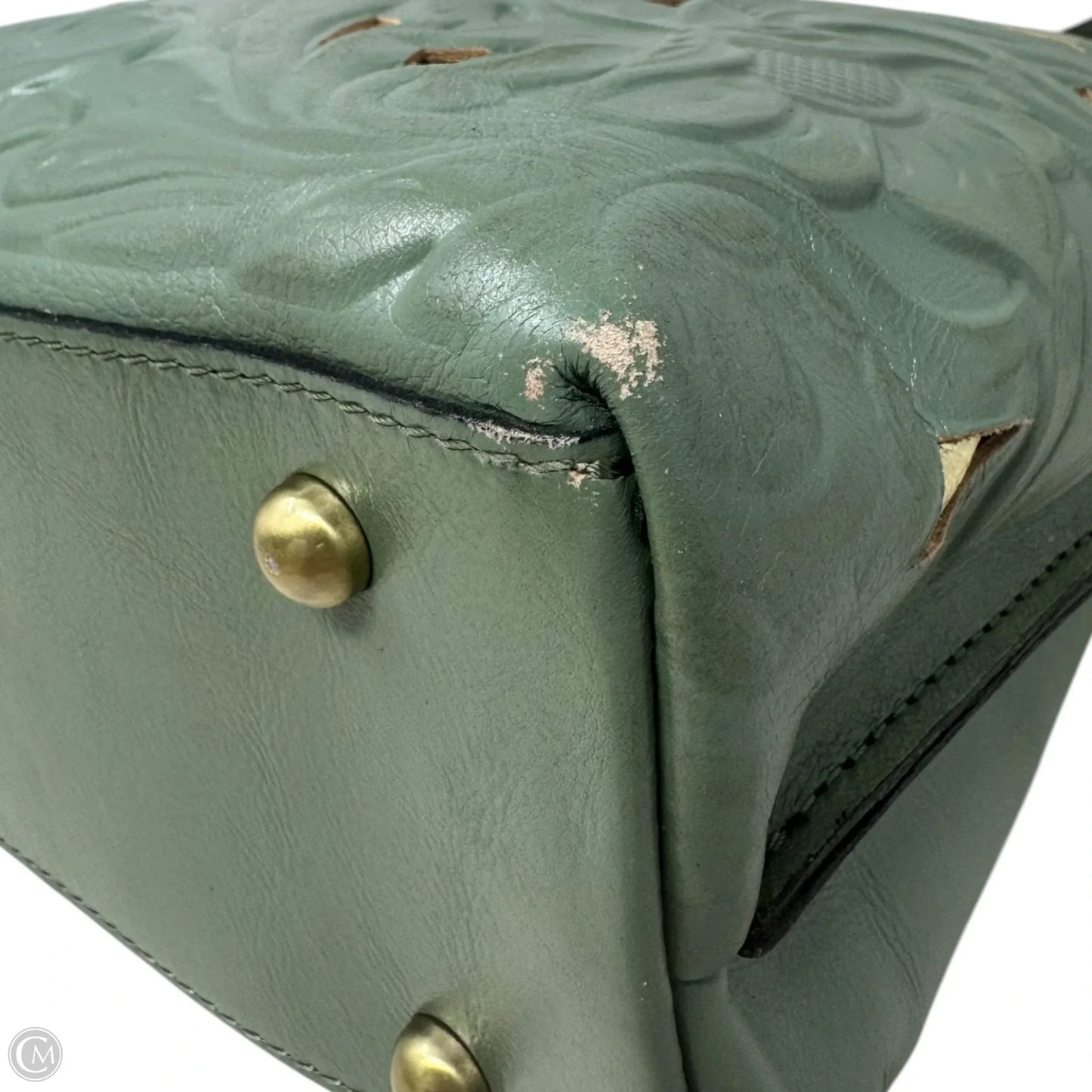 Adeline Tooled Leather Tote Designer By Patricia Nash, Size: Large