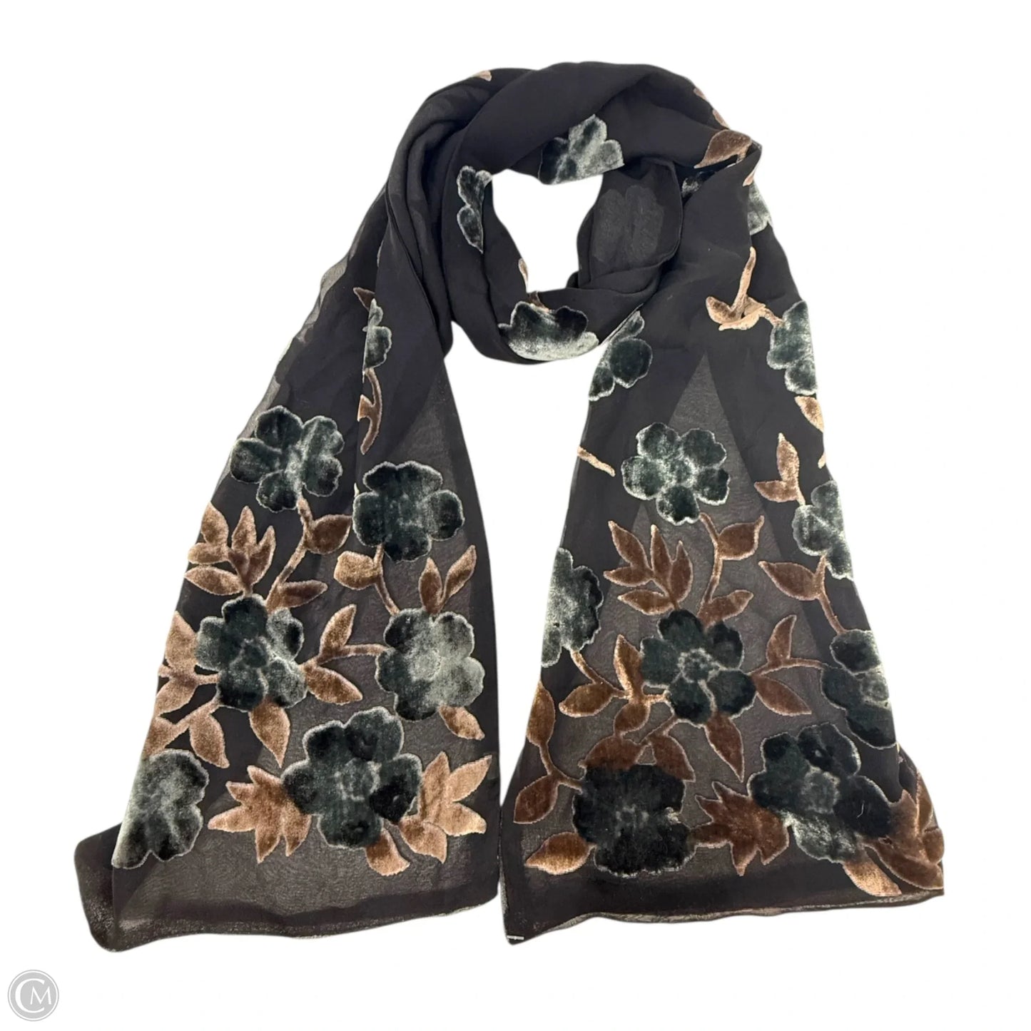 Burnout Velvet Long Scarf