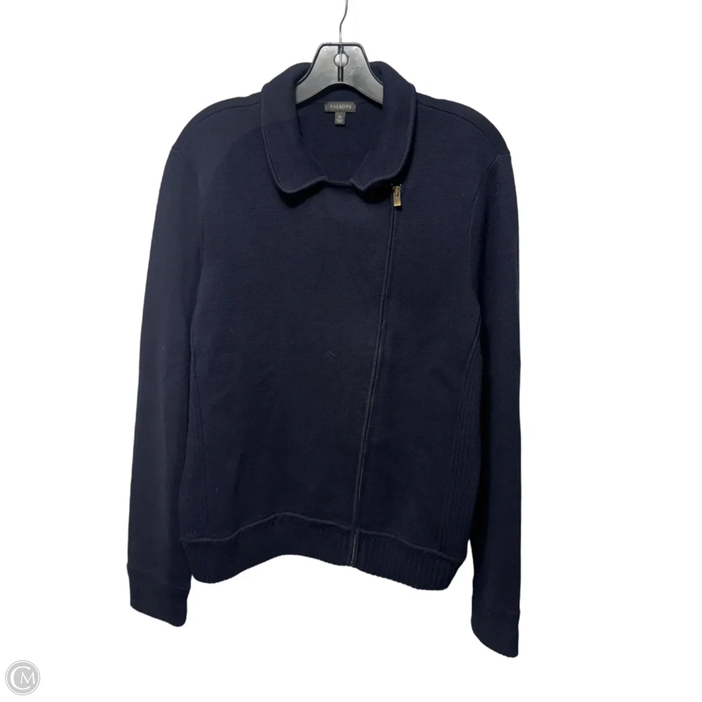 Sweater Cardigan By Talbots In Navy, Size: Xl