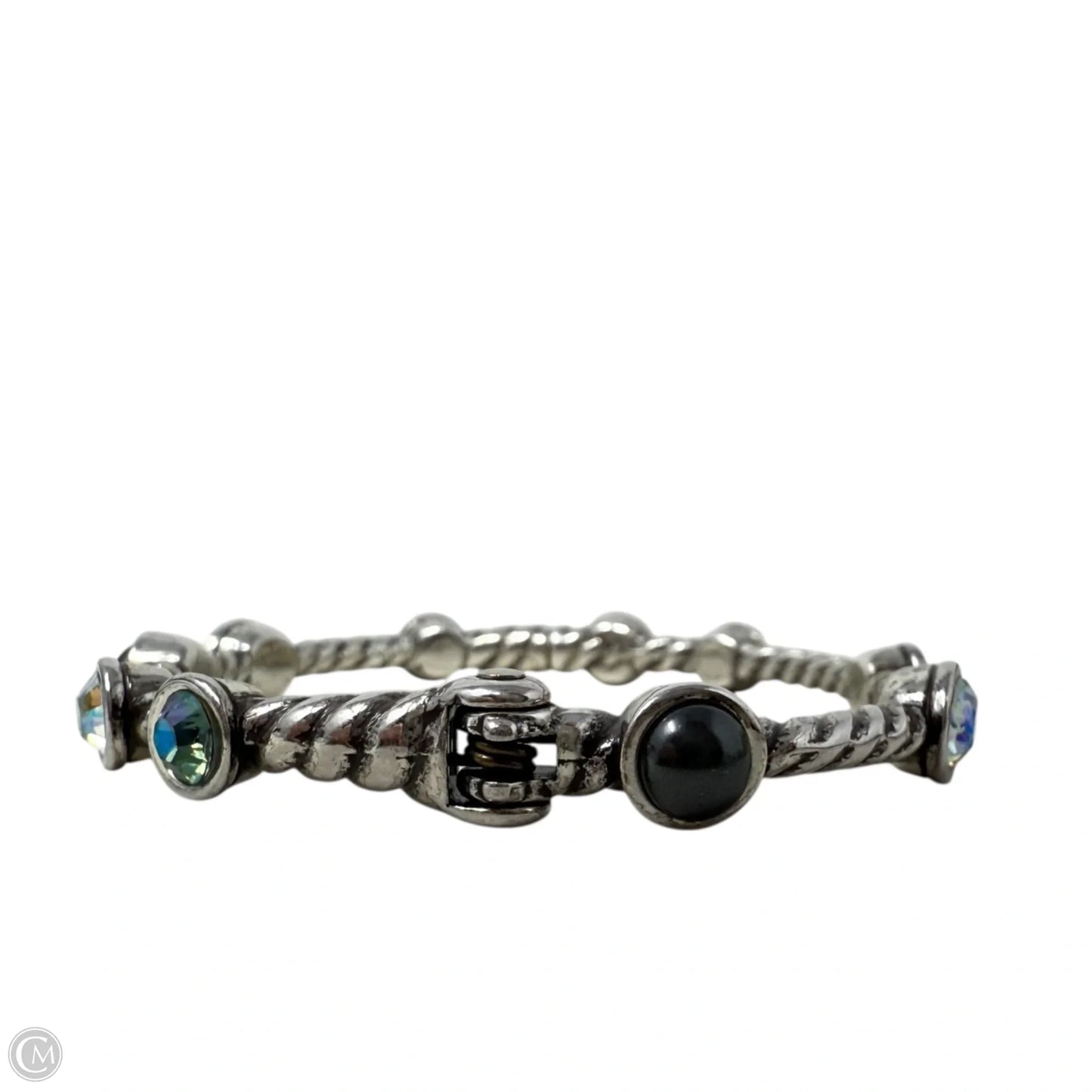 Monte Carlo Hinged Bangle Bracelet By Brighton