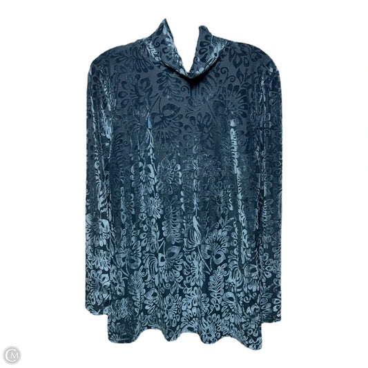 Walden Velvet Turtleneck By Soft Surroundings In Legion Blue, Size: M