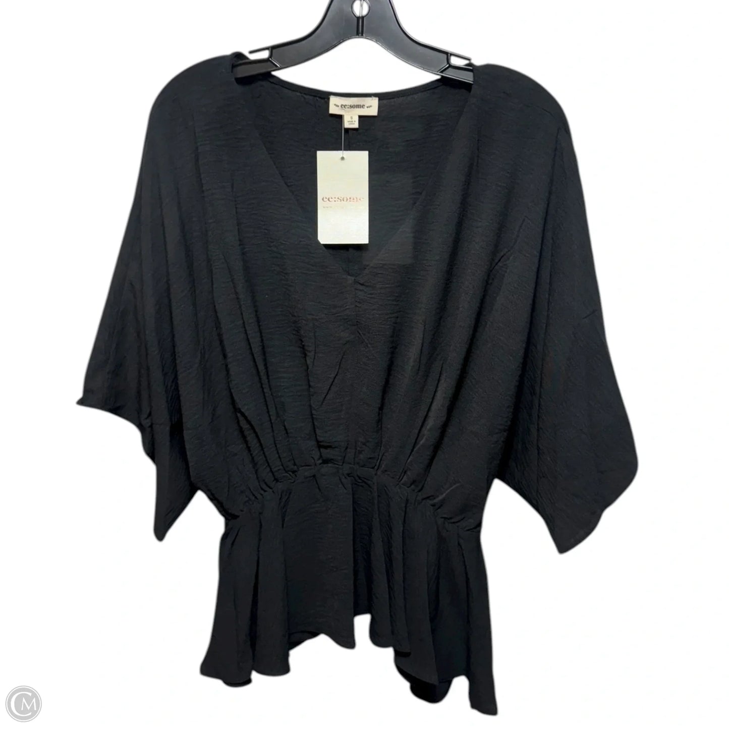 Top Short Sleeve By EE:Some In Black, Size: S