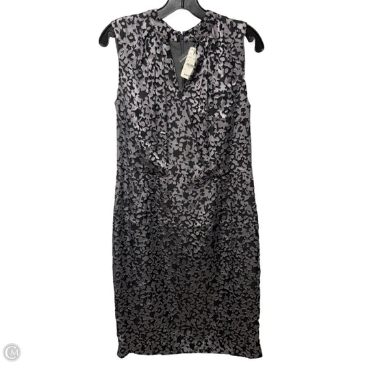 Dress Casual Midi By Brooks Brothers In Black & Grey, Size: 8