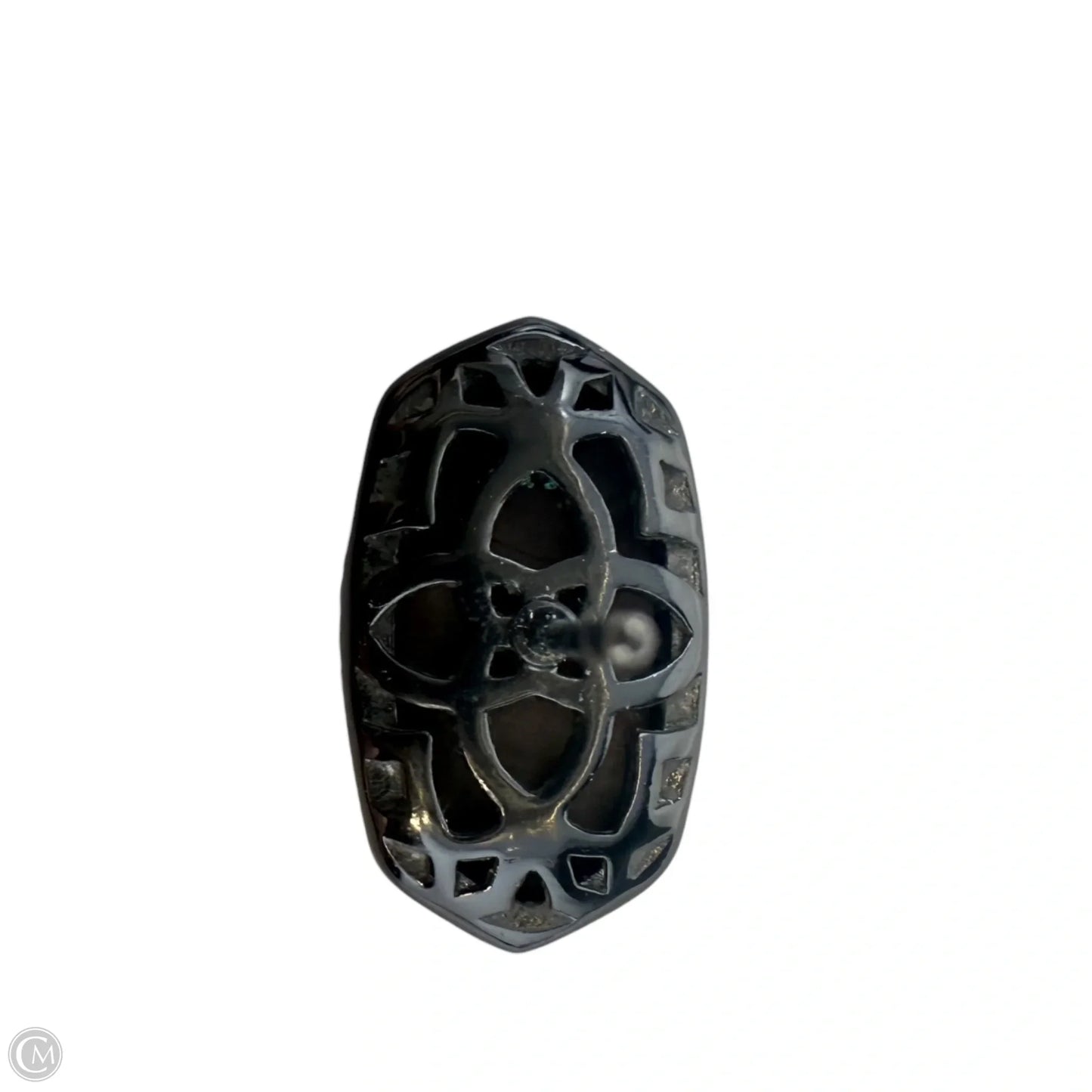 Ellie Gunmetal Stud Earrings in Black Drusy By Kendra Scott