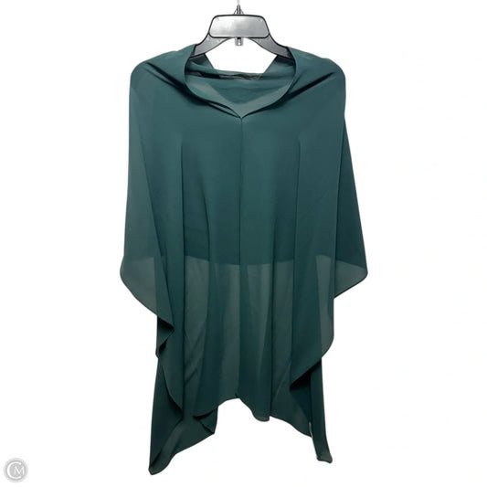 Sheer Silk Georgette Poncho By Eileen West In Green, Size: Osfm