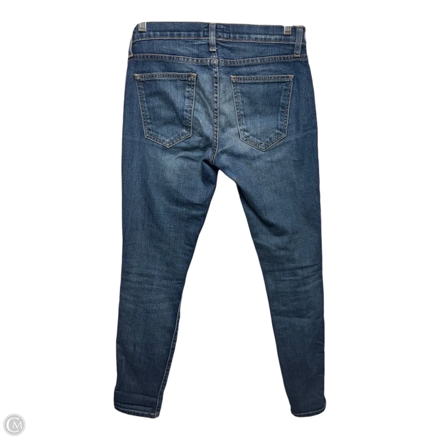 Jeans Skinny By Current Elliott In Blue Denim, Size: 0/25