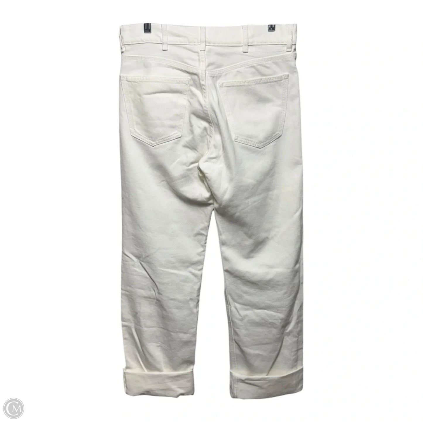 Jeans Straight By Massimo Dutti In White Denim, Size: 4