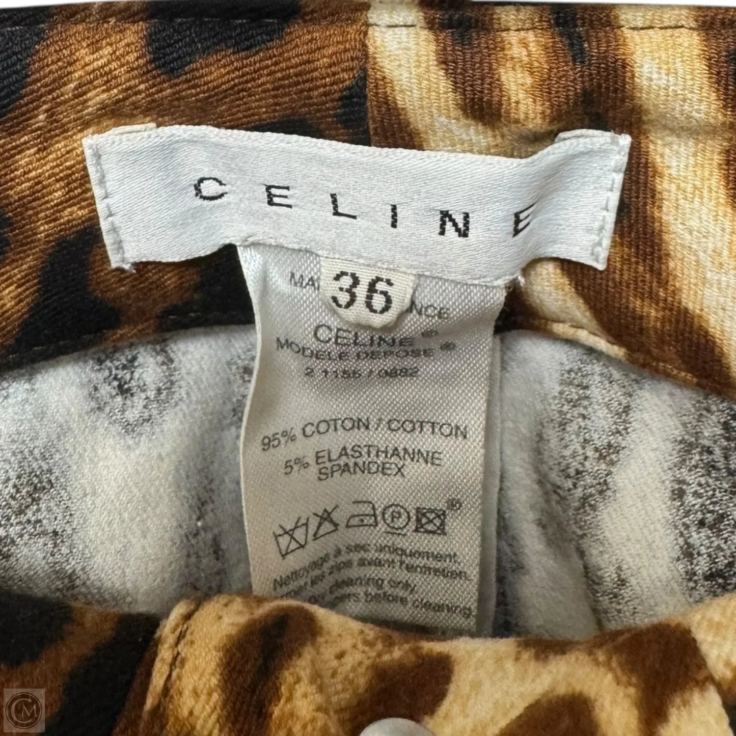 Leopard Jeans Luxury Designer By Celine In Animal Print, Size: 4