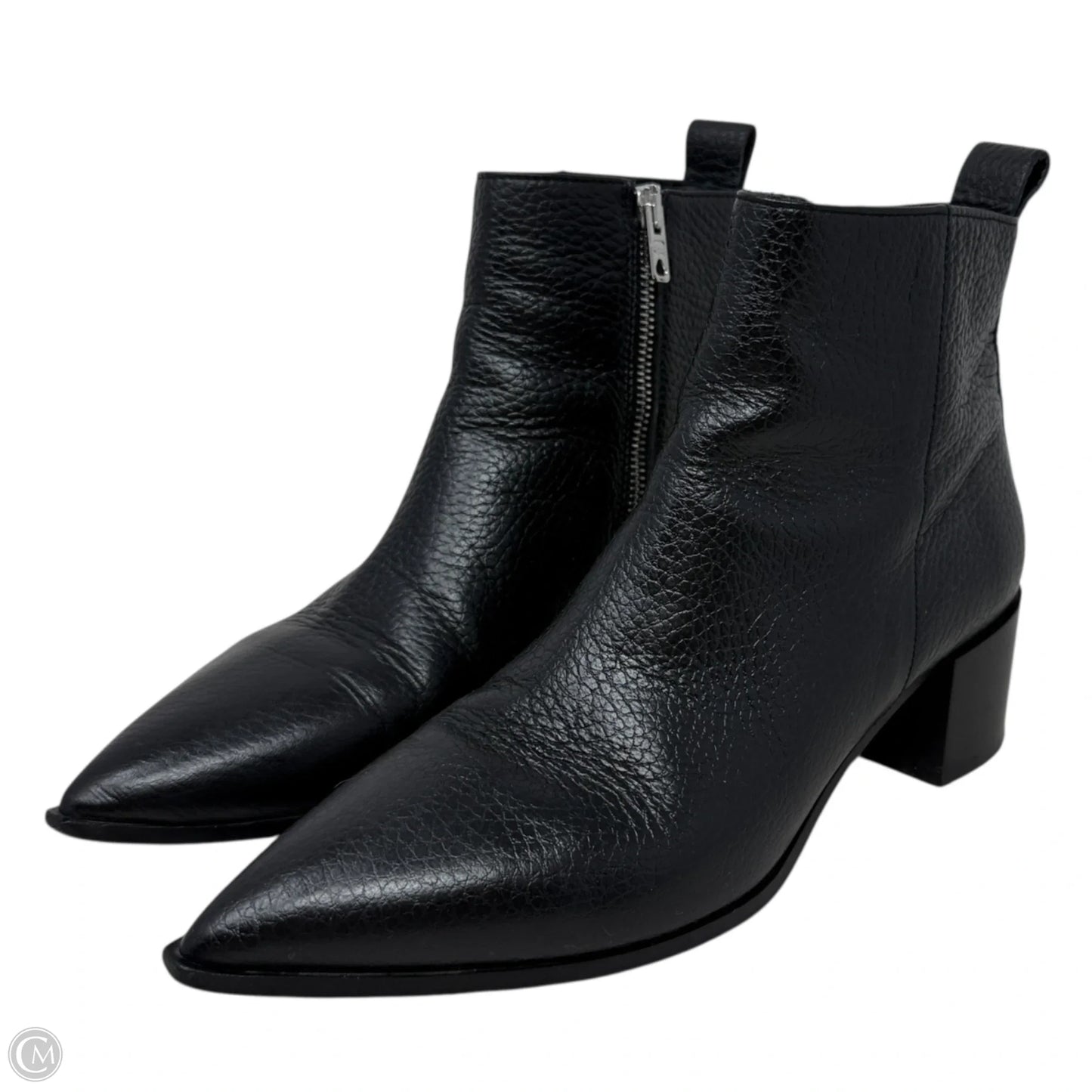 The Boss Boots By Everlane In Black Pebbled Leather, Size: 7