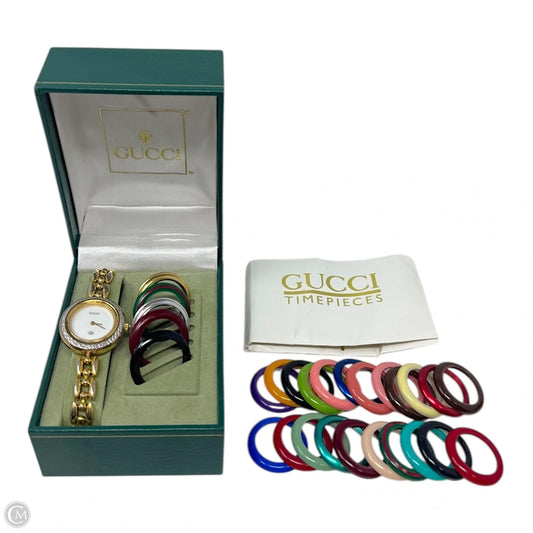Vintage Interchangeable Bezel Watch Luxury Designer By Gucci