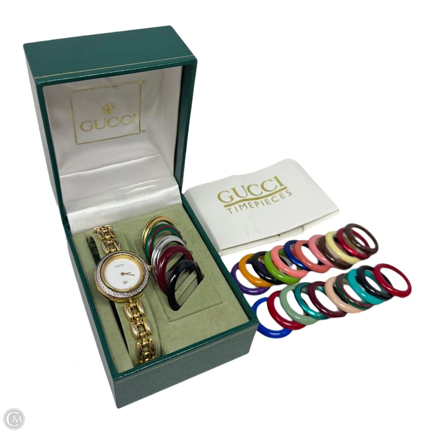 Vintage Interchangeable Bezel Watch Luxury Designer By Gucci