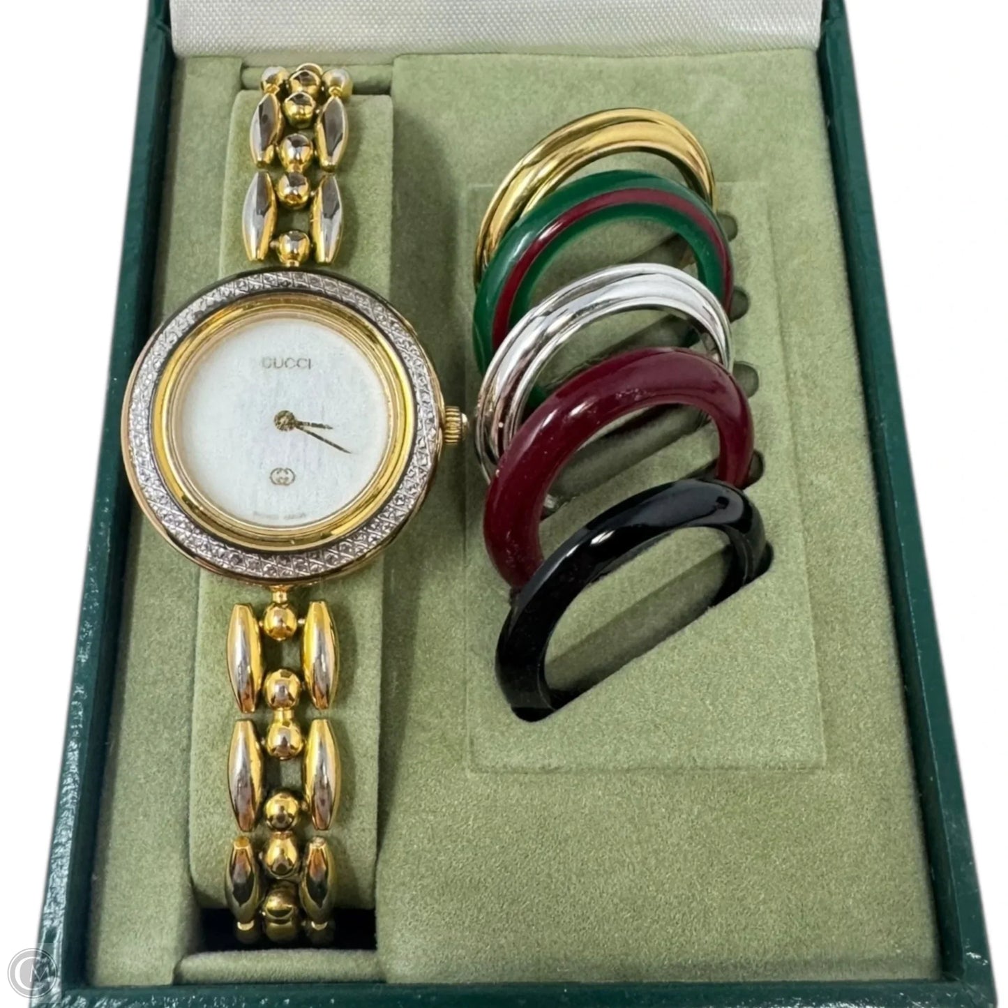 Vintage Interchangeable Bezel Watch Luxury Designer By Gucci