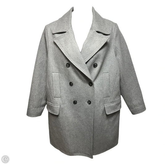 Coat Wool Blend By Banana Republic In Grey, Size: Xl