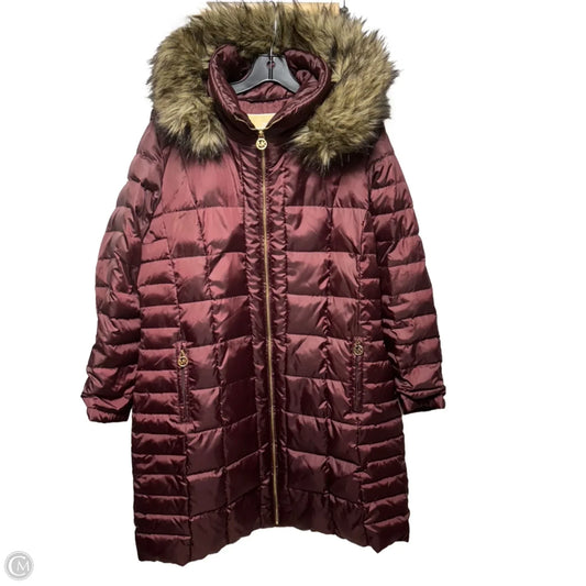 50% Down Fill Coat Puffer & Quilted By Michael By Michael Kors In Maroon, Size: Xl