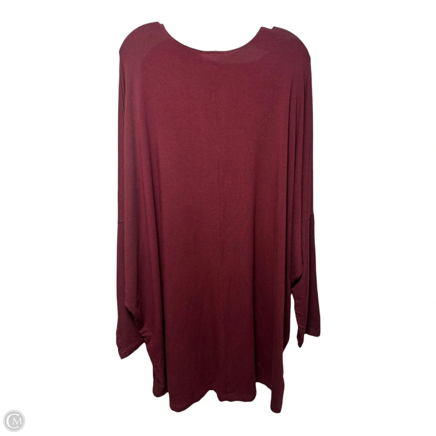 Rachel Tunic Long Sleeve By Bryn Walker In Maroon, Size: 3x
