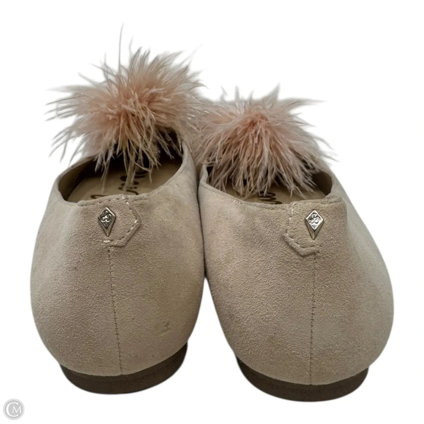 Feather Pom Shoes Flats By Sam Edelman In Peach, Size: 9.5