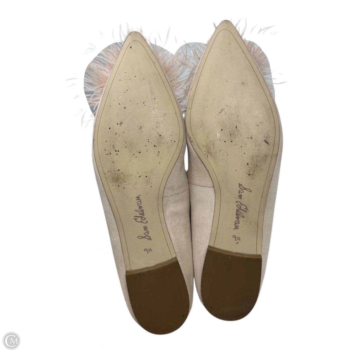 Feather Pom Shoes Flats By Sam Edelman In Peach, Size: 9.5