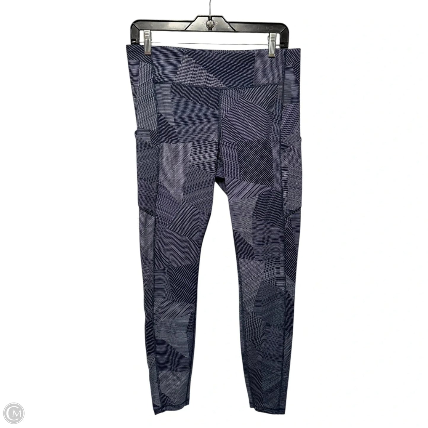 Athletic Leggings By Lululemon In Blue & White, Size: 10