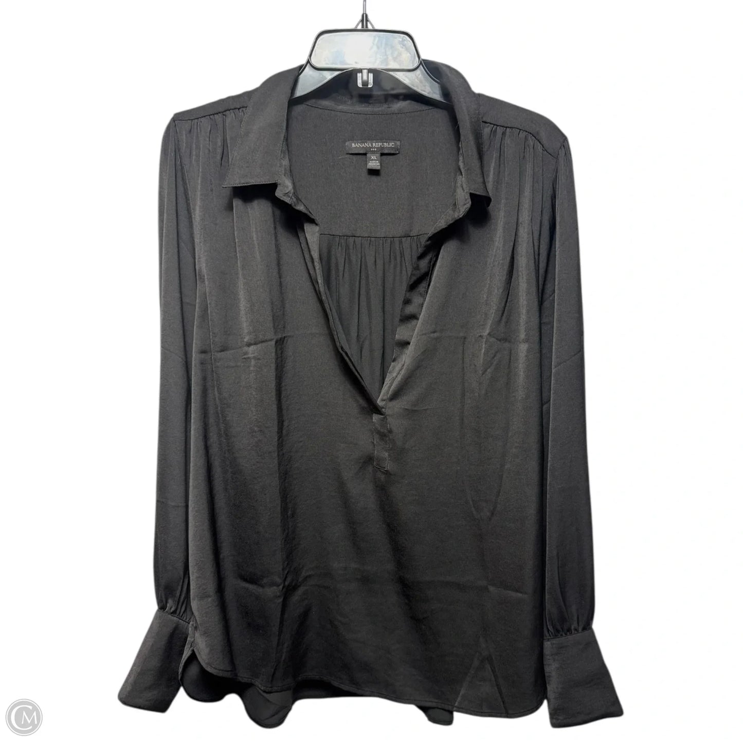Top Long Sleeve By Banana Republic In Black, Size: Xl