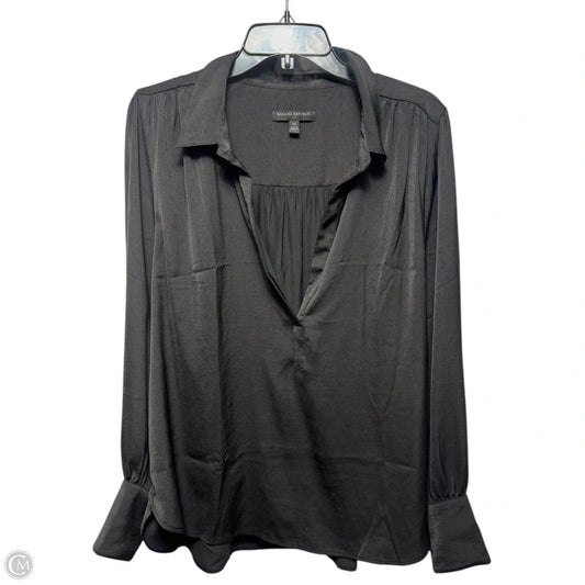 Top Long Sleeve By Banana Republic In Black, Size: Xl