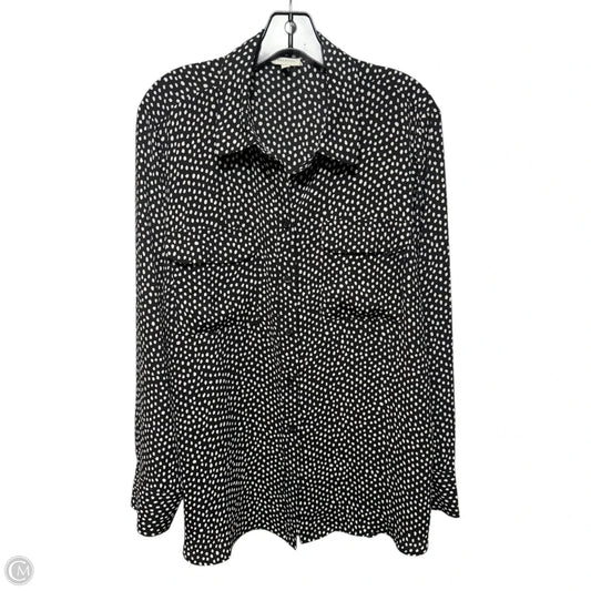 Top Long Sleeve By Talbots In Polkadot Pattern, Size: Xl