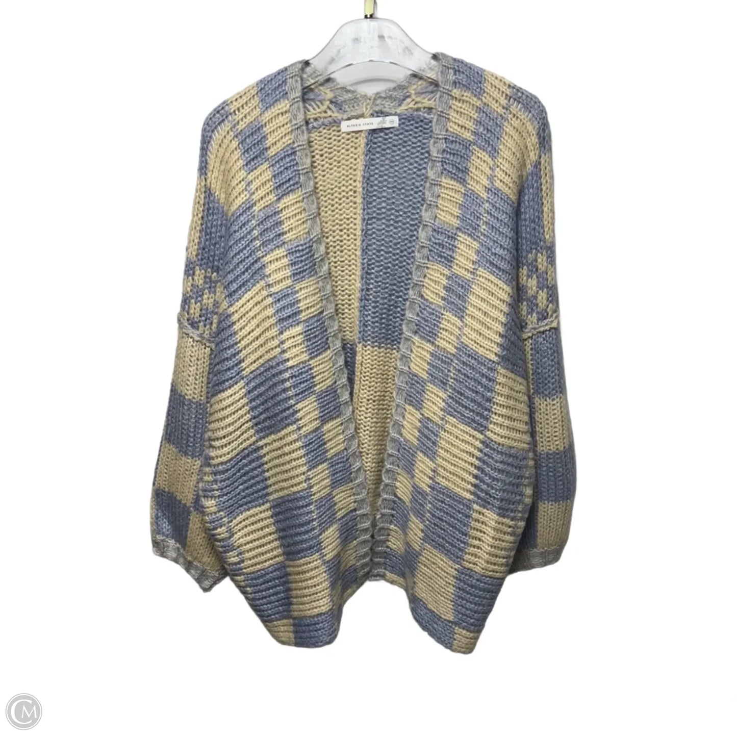 Sweater Cardigan By Altard State In Blue & Ivory, Size: M