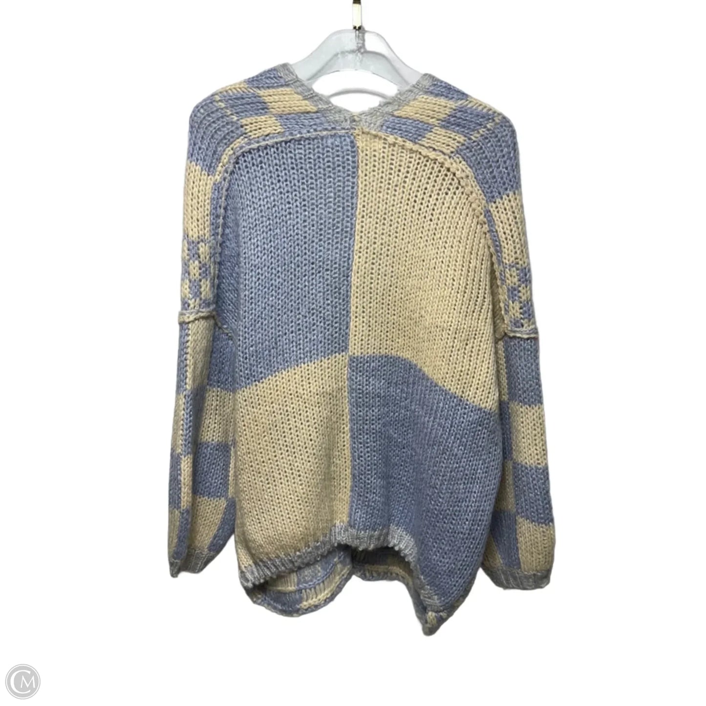 Sweater Cardigan By Altard State In Blue & Ivory, Size: M