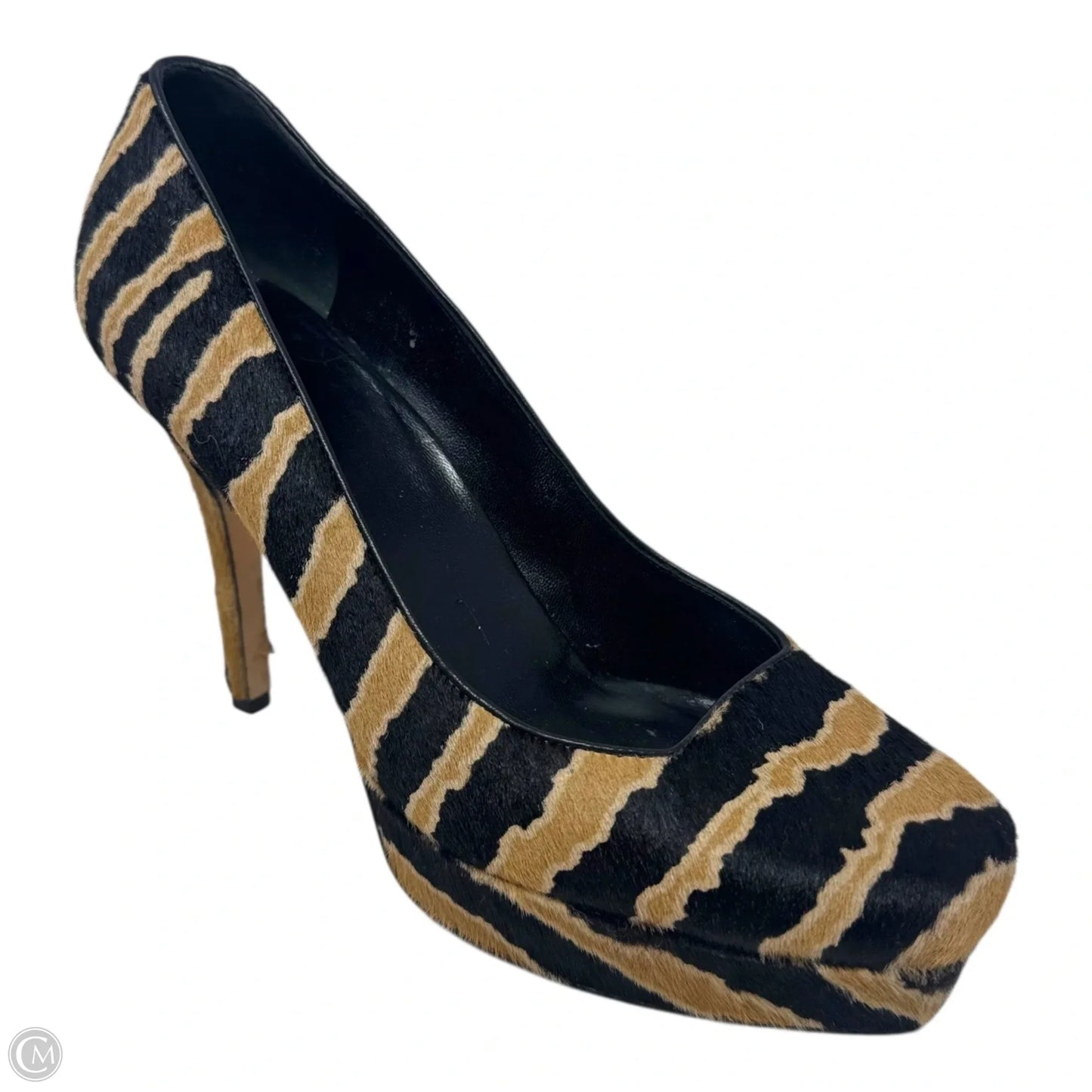 Nappa Charlotte Pony Animalier Platform Pumps Luxury Designer By Gucci In Animal Print, Size: 8